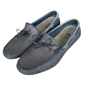 Swims Men's Braided Lace Loafer Navy Size 10 Beach Coastal Boat Nautical